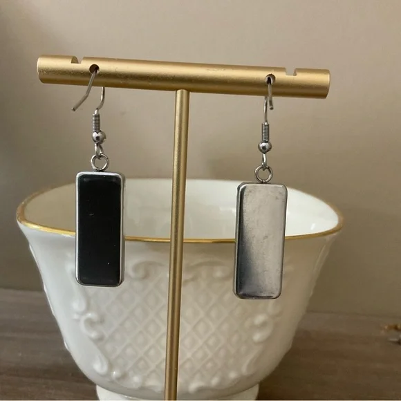 New Stainless Steel Multi Color Geometric Sunshine  Dangle Drop Earrings - Picture 4 of 7